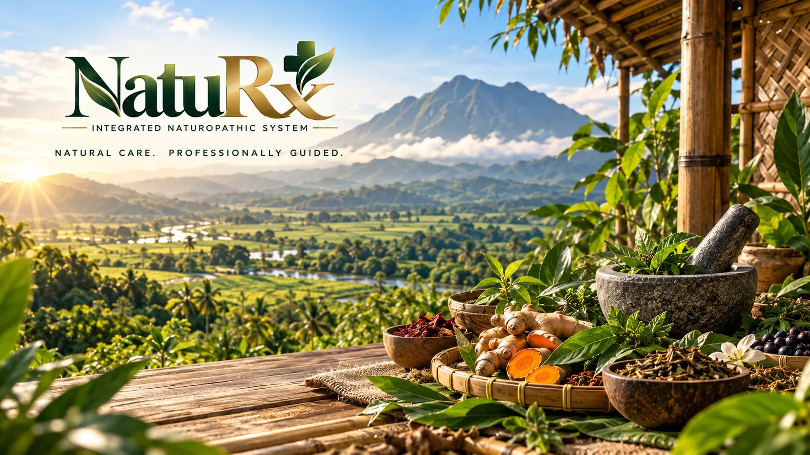 Misty Philippine highland terrain with botanical growth used in NatuRx preparations