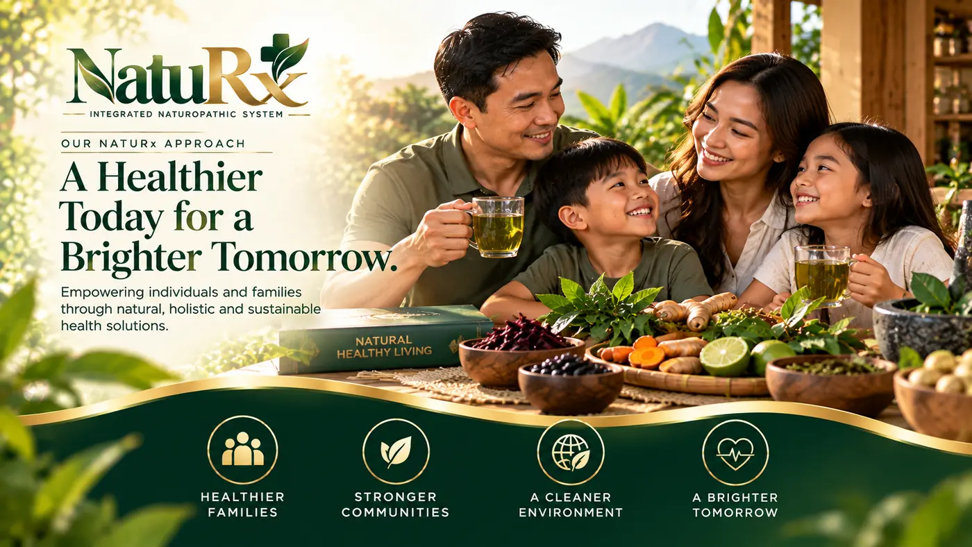 A Filipino family sharing a pot of herbal tea together at home